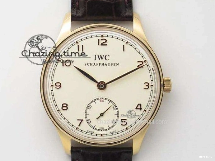 MIROTIME 0404 Portuguese Real PR IW500127 RG ZF 1:1 Best Edition Grey Red Dial On Brown Leather Strap A52010 V AllSeason 7331